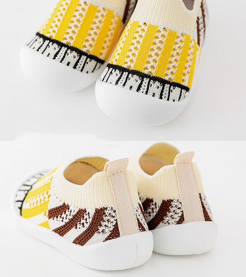 baby-first-walkers-yellow-strips Grookz Shoes - Sophia's Style-4