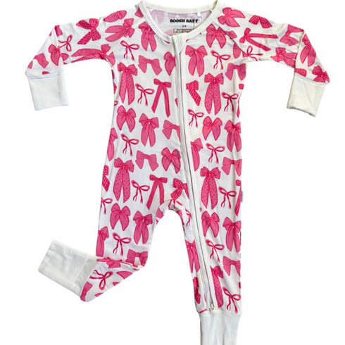 hot-pink-bows-zippy Boosh Baby - Sophia's Style-2