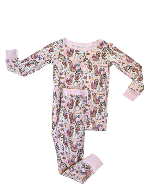 pink-unicorn-two-piece-bamboo-pajama-set Boosh Baby - Sophia's Style-7