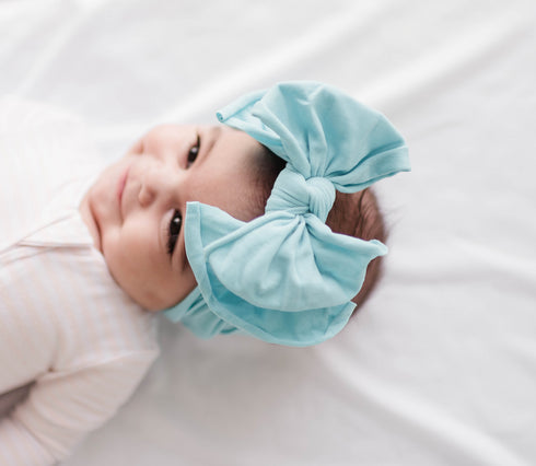 fab-bow-lous®-aqua Baby Bling Bows clips headbands - Sophia's Style-