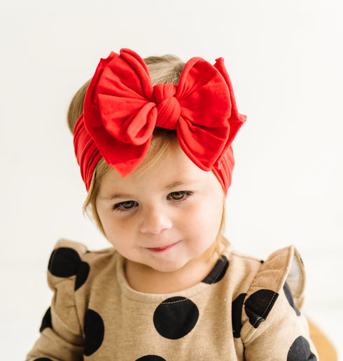 fab-bow-lous®-cherry Baby Bling Bows clips headbands - Sophia's Style-