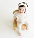 patterned-shabby-knot-ivory-dot Baby Bling Bows clips headbands - Sophia's Style-