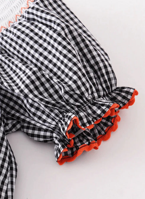 halloween-smocked-black-checker-dress little-miss-marmelade-Sophia's Style-5
