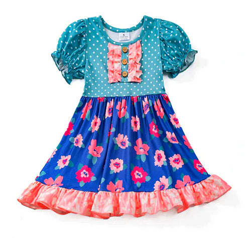 perfectly-spring-navy-floral-playwear-dress-w-hair-bow little-miss-marmelade-Sophia's StyleGirls Dress-1