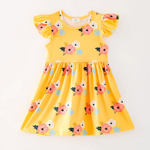 summer-sunshine-floral-playwear-dress little-miss-marmelade-Sophia's StyleGirls Dress-1