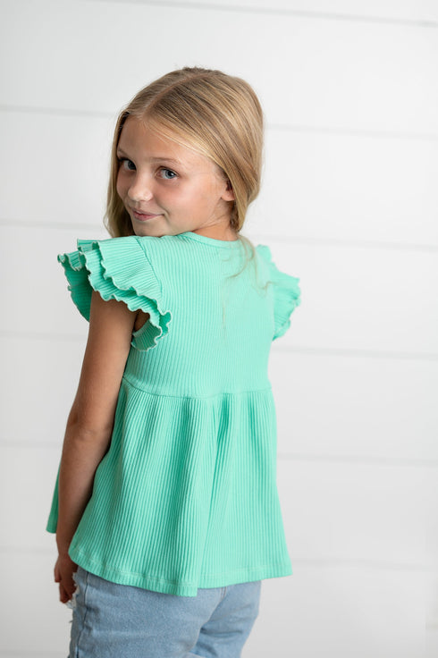 ella-turquoise-ribbed-flutter-shirt-oopsie-daisy-sophias-style-4