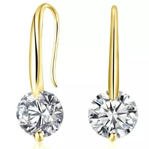crystal-dangle-earrings-with-1-5-carat-cubic-zirconia-stone-Sophia's Style-2