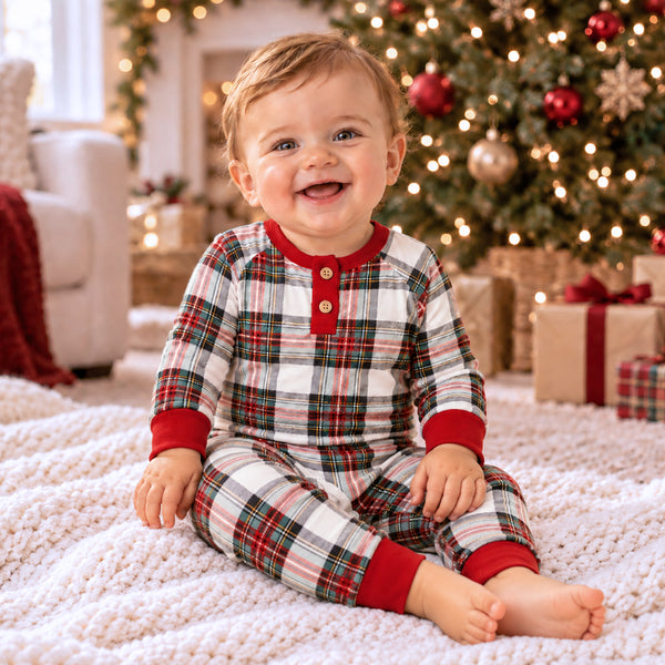 baby-christmas-plaid-henley-bamboo-romper-tesa-babe-sophias-styleRompers - Henley-1