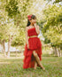 Girls Ruby Red Ruffle Layered Tulle Top Skirt 2 Piece Set, 12M-14