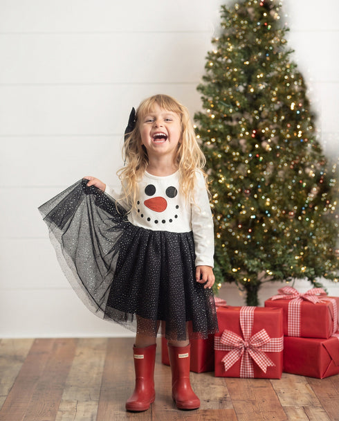 Snowman Sparkle Tulle Dress
