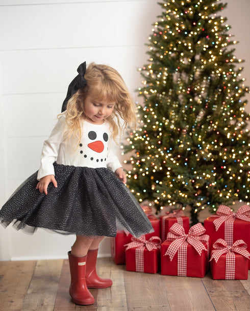 Snowman Sparkle Tulle Dress