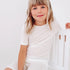 milk-white-bamboo-kids-pajama-short-set-bellabu-bear - Sophia's Style -4