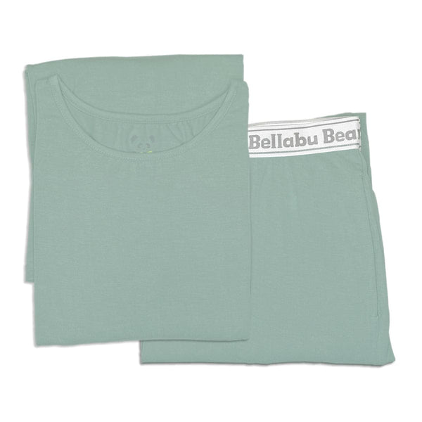 misty-green-bamboo-mens-pajama-set-bellabu-bear - Sophia's Style The "Easy Two-Piecey"-1