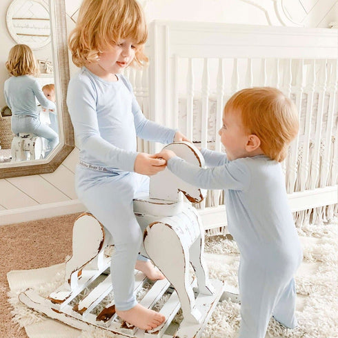 sky-blue-bamboo-kids-pajamas-bellabu-bear - Sophia's Style The "Easy Two-Piecey"-1