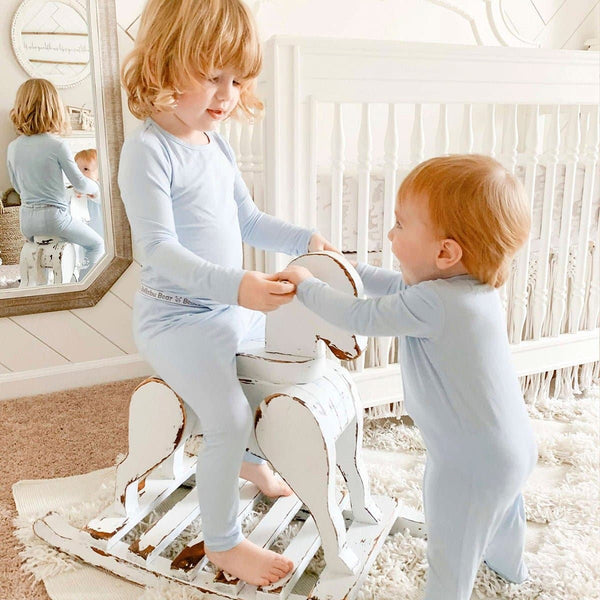 sky-blue-bamboo-kids-pajamas-bellabu-bear - Sophia's Style The "Easy Two-Piecey"-1