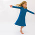 teal-blue-bamboo-girls-long-sleeve-dress-bellabu-bear - Sophia's Style -4