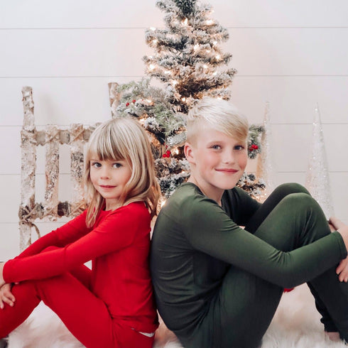 winterberry-red-kids-bamboo-pajamas-bellabu-bear - Sophia's Style -7