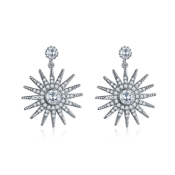 star-dangle-earrings-with-white-diamond-cubic-zirconia-Sophia's StyleEarrings-1