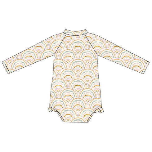 boho-rainbows-long-sleeve-swimsuit- at Sophia's Style-5