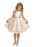 Girls Multi Color Pleated Floral Jacquard Flower Girl Dress 2-16 - SophiasStyle.com
