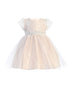 Baby Girls Multi Color Sequin Floral Lace Crystal Tulle Tea Length Flower Girl Dress S-XL - SophiasStyle.com