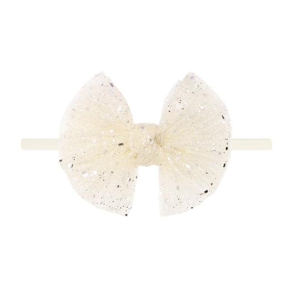 tulle-fab-skinny-princess-ivory Baby Bling Bows clips headbands - Sophia's StyleTULLE FAB SKINNY-