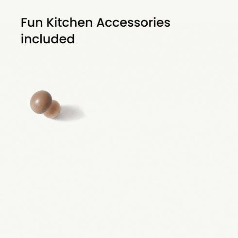 Tiny Land® Wooden Play Kitchen for Toddlers - Honey Kitchenette Pretend Cooking Set