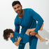 teal-blue-bamboo-kids-pajama-short-set-bellabu-bear - Sophia's Style -2