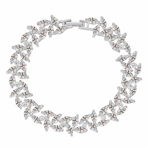 tennis-bracelet-with-marquise-cut-cubic-zirconia-Sophia's StyleBracelets-1