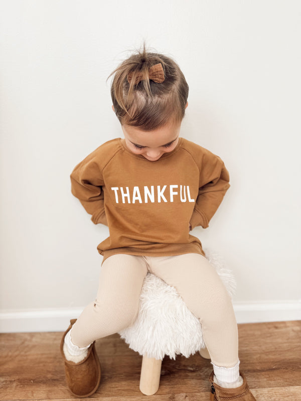 thankful-organic-cotton-crewneck-sweatshirt-cream-or-brown Sophia's Style-1