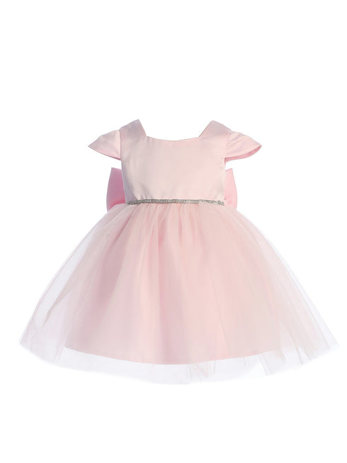 Baby Girls Multi Color Square Neckline Cap Sleeve Flower Girl Dress 6-24M - SophiasStyle.com