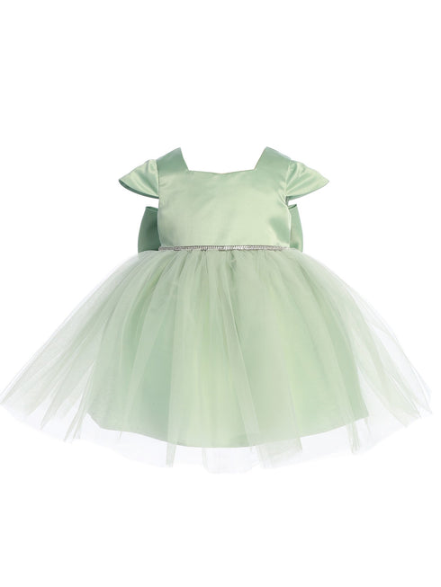 Baby Girls Multi Color Square Neckline Cap Sleeve Flower Girl Dress 6-24M - SophiasStyle.com