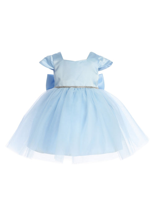 Baby Girls Multi Color Square Neckline Cap Sleeve Flower Girl Dress 6-24M - SophiasStyle.com
