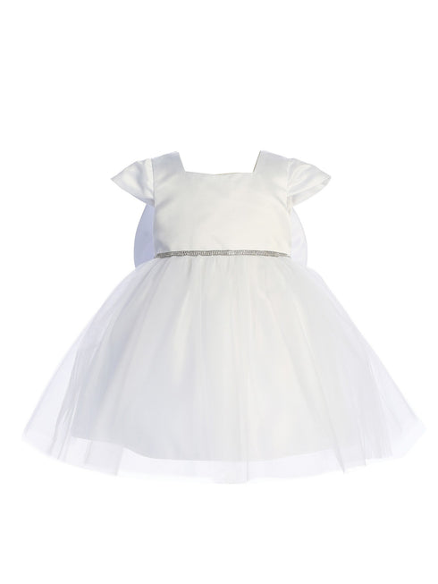 Baby Girls Multi Color Square Neckline Cap Sleeve Flower Girl Dress 6-24M - SophiasStyle.com