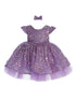 Baby Girls Purple Soft Sequin Adorned Flower Girl Dress 6-24M - SophiasStyle.com