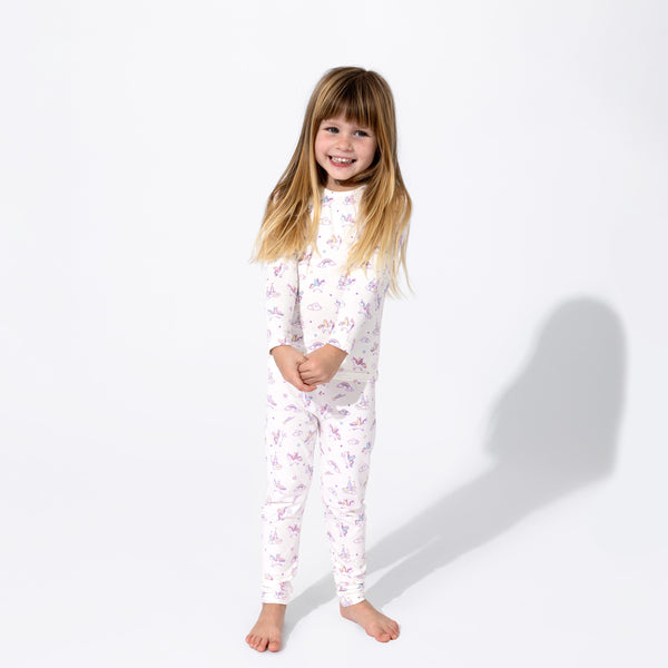 unicorn-bamboo-kids-pajamas-bellabu-bear - Sophia's Style The "Easy Two-Piecey"-1