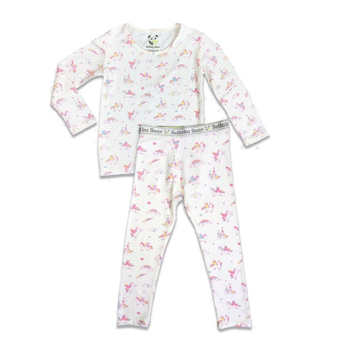 unicorn-bamboo-kids-pajamas-bellabu-bear - Sophia's Style -4