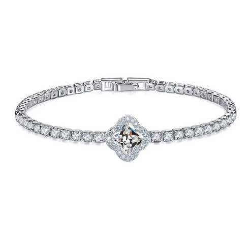 elegant-crystal-clover-tennis-bracelet-sparkling-sophistication-Sophia's StyleBracelets-1