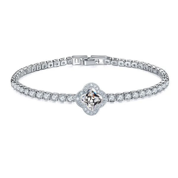 elegant-crystal-clover-tennis-bracelet-sparkling-sophistication-Sophia's StyleBracelets-1