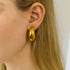 dome-huggie-teardrop-earrings-Sophia's Style-2