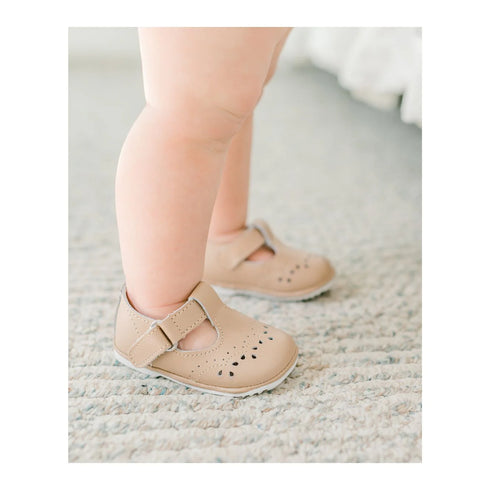 Zapatos de moda Mary Jane con diseño de ojales marrones para bebés y niñas, talla 1-7
