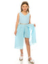 Girls Multi Colors Stone Belt Special Occasion Jumpsuit Dress 4-14 - SophiasStyle.com