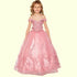 Bliss Little Girls Dusty Rose Sweetheart Off Shoulder 3D Floral Ball Gown 2-6 - SophiasStyle.com