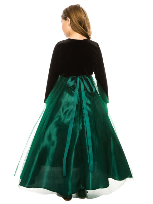 Crayon Kids Girls Long Sleeve One Button Velvet Bolero Sweater 8-14 - SophiasStyle.com