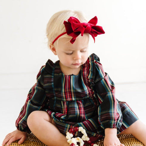 velvet-fab®-skinny-ruby Baby Bling Bows clips headbands - Sophia's Style-