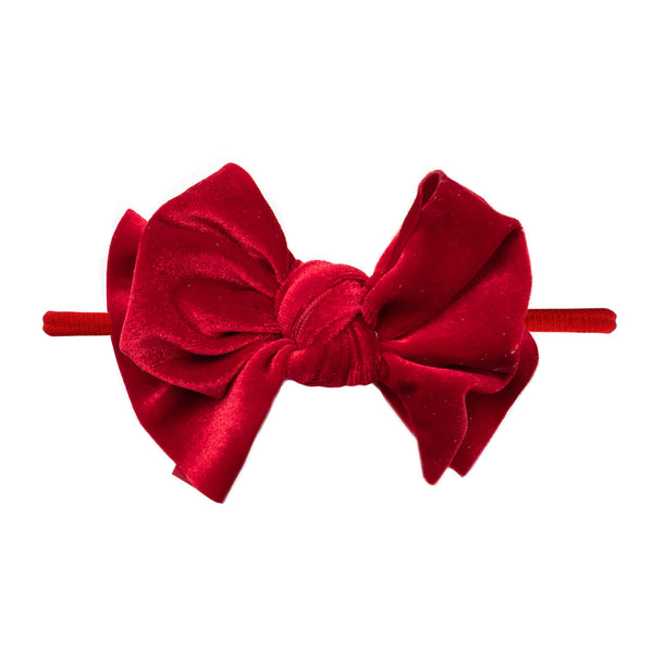 velvet-fab®-skinny-ruby Baby Bling Bows clips headbands - Sophia's StyleVELVET FAB SKINNY-