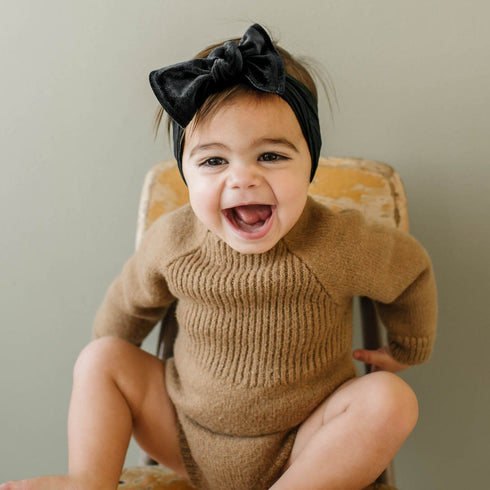 velvet-knot-cobalt Baby Bling Bows clips headbands - Sophia's Style-