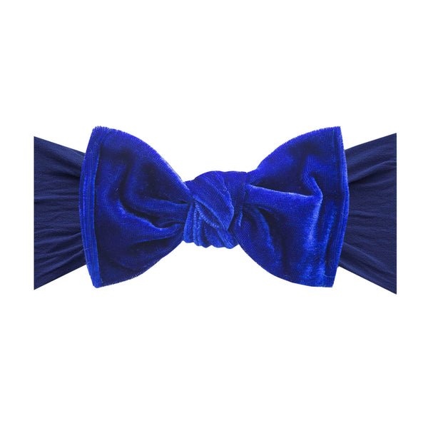 velvet-knot-cobalt Baby Bling Bows clips headbands - Sophia's StyleVELVET KNOT-