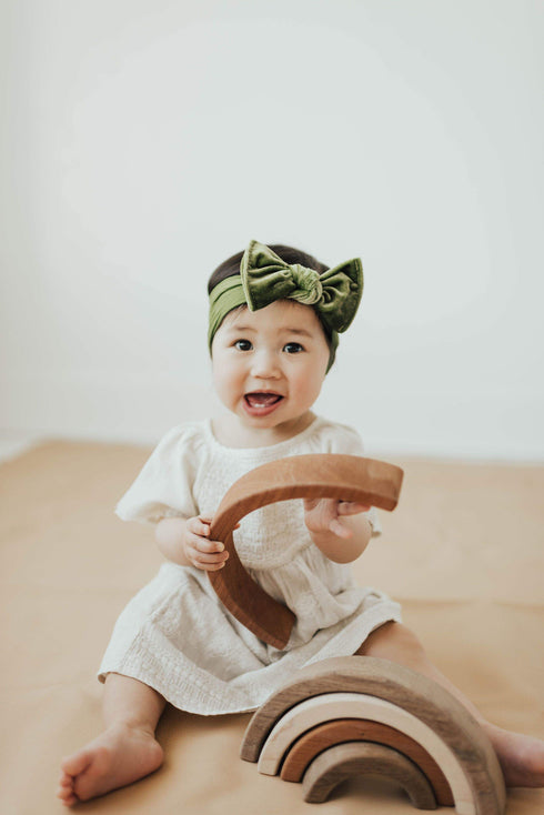 velvet-knot-cobalt Baby Bling Bows clips headbands - Sophia's Style-