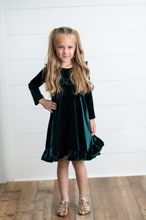 emerald-green-velvet-dress-adorable-sweetness-sophias-style-7